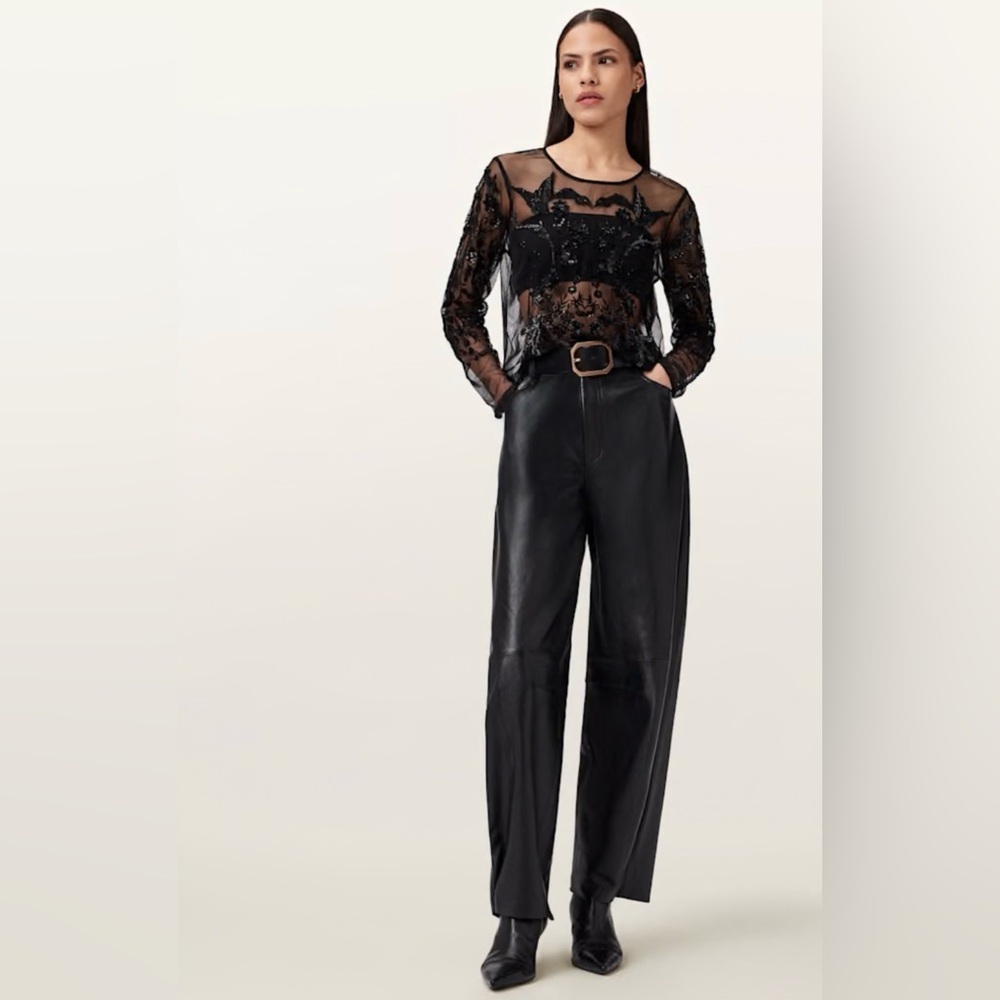 Ralph Lauren Black Lace Top